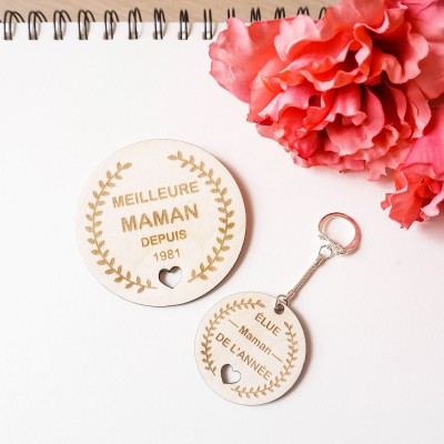 porte-clefs et magnet pour la fête des mamans