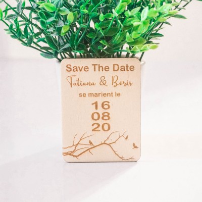 save the date en bois