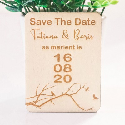 save the date rectangle mariage